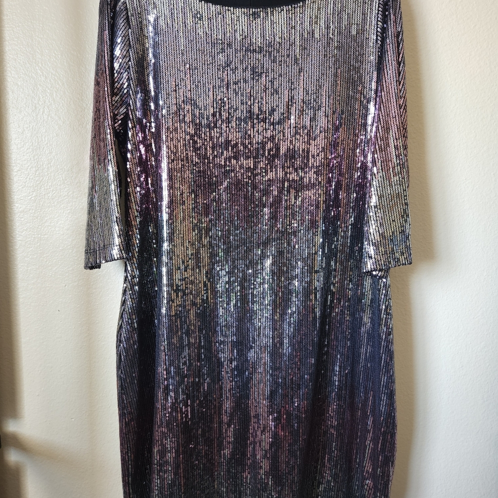 Karen Kane multi colored sequin dress